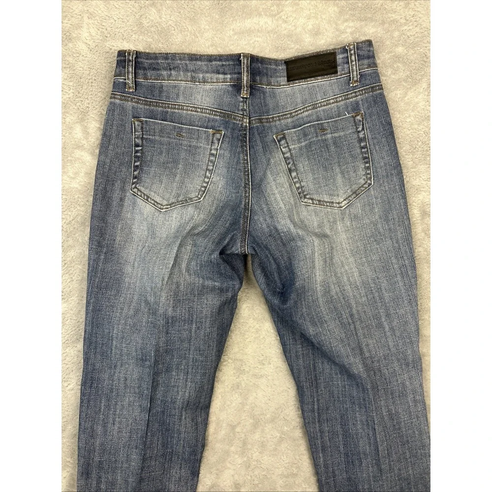Twentyone Black Rue 21 Jeans Curvy Skinny 7/8‎ Blue Distressed Grunge Street